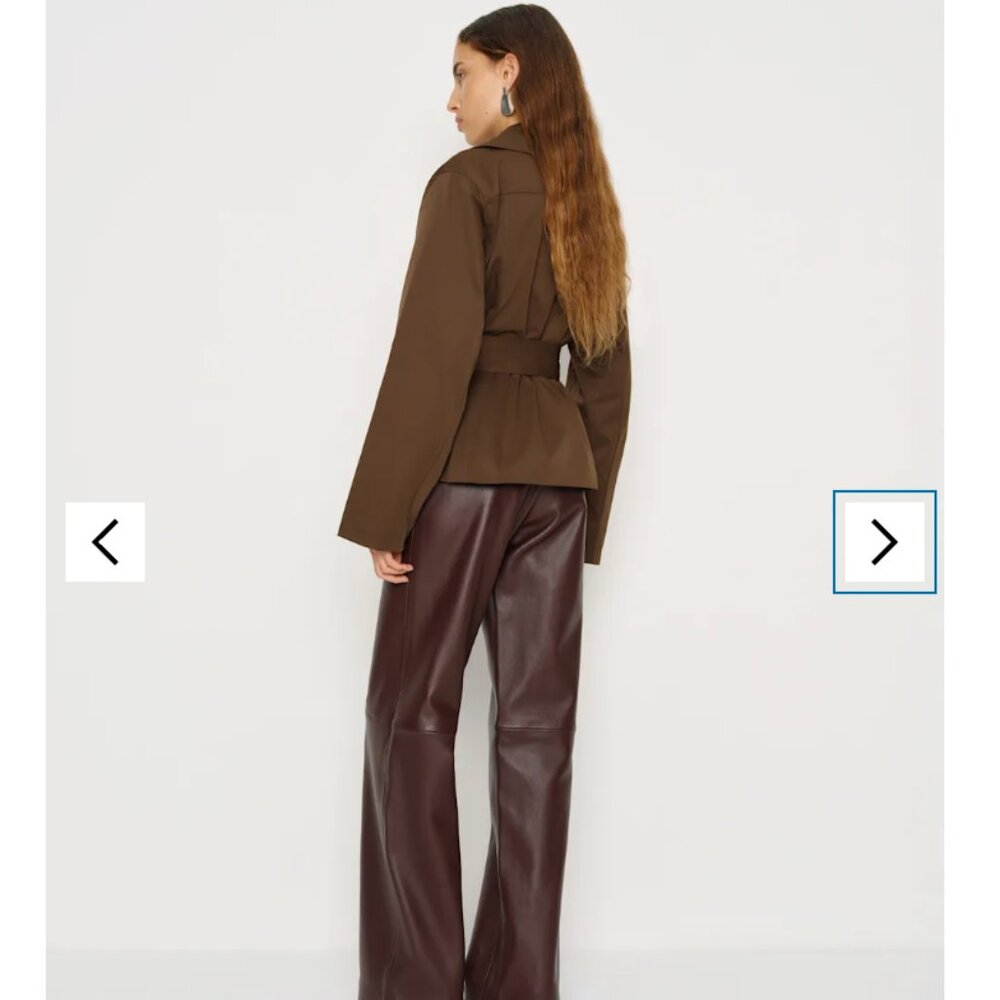 Reformation Jaden Cropped Trench Brown - Size M - Picture 3 of 6